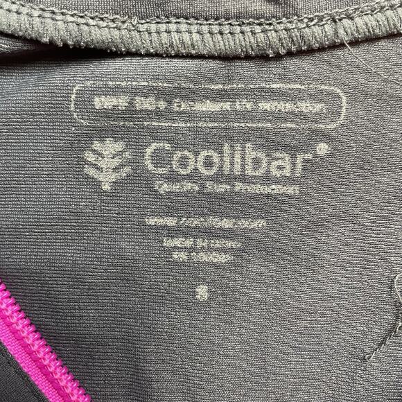 Coolibar UPF 50+ Water Jacket Womens S Gray Pink Full Zip Long Sleeve Swim Beach - Picture 3 of 8